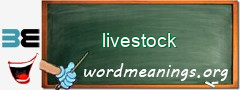 WordMeaning blackboard for livestock